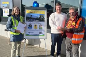 Senator Shane Curley with members of the Loughrea – Gort Road R380 Safety campaign team