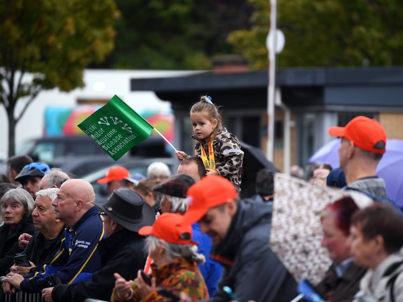 Fans gathered long before Sir Kev and his entourage arrived at Headingley on Wednesday.