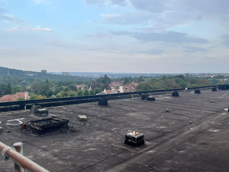 Trespassers have been seen playing on the roof of Fulwood House which has no guard rail.