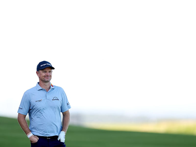 Ryder Cup hero Justin Rose looks across the 17th hole at the Old Course.