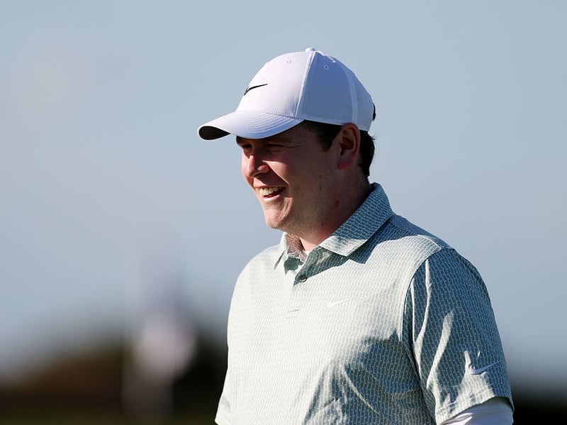 Scotland's Robert MacIntyre on the 3rd green of the St Andrews Old Course.