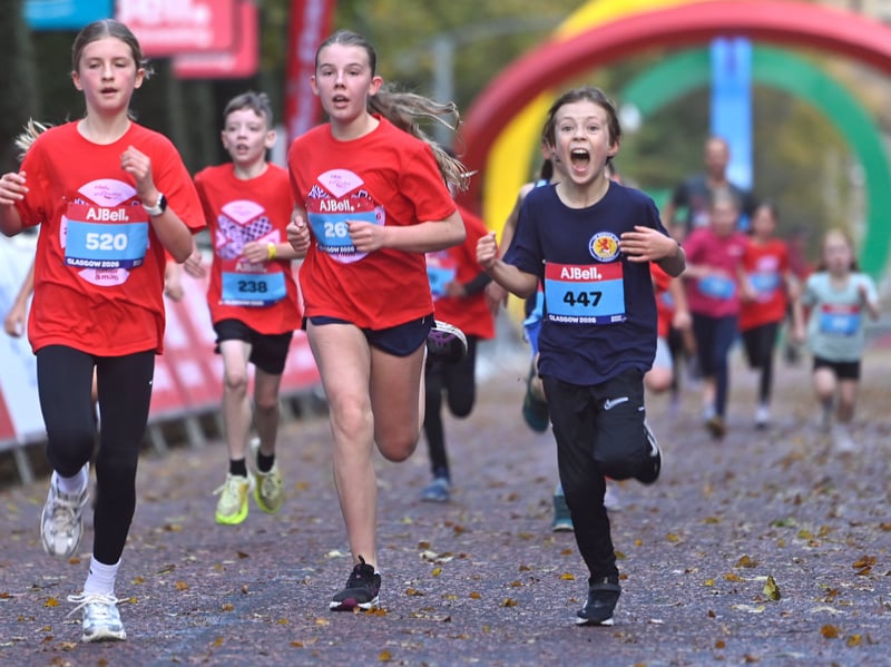The events took part in Glasgow Green, with tomorrow's half marathon and 10k kicking off in the city centre.


