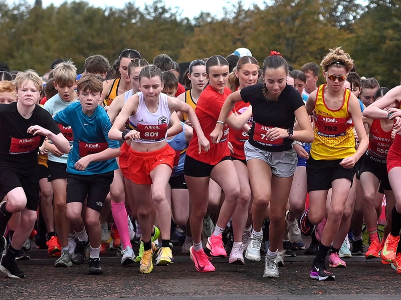 Around 2,000 children are expected to take part in today's youth running events, navigating flat, closed-road park paths past the People's Palace and the Doulton Fountain.
