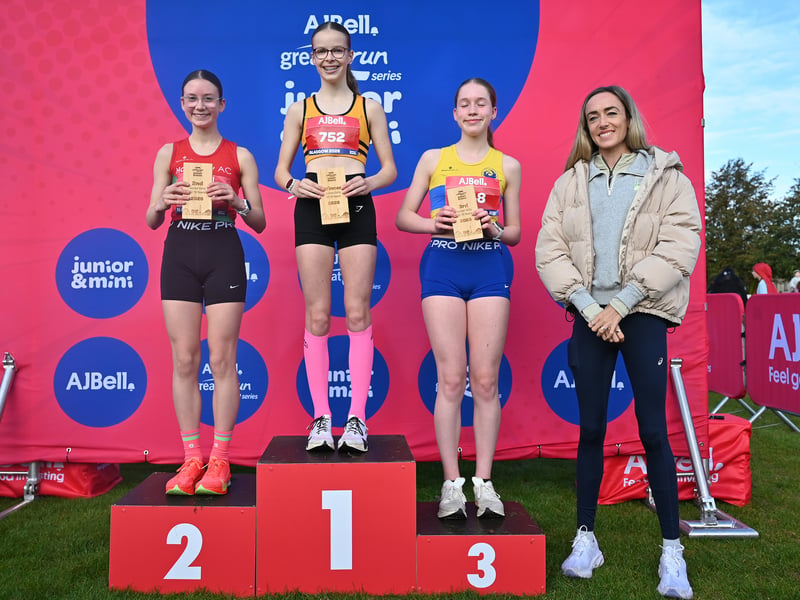 Red wave results: 1st Zoe Baillie East Kilbride Athletic AC, 2nd Isobel Patterson, Harmeny Athletic Club and 3rd Eve Cameron, Giffnock North AAC.

Well done, girls!

