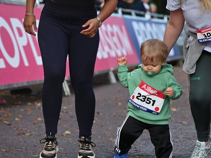 2,000 children, toddlers and teenagers took part in the first day of the Great Scottish Run 2026, including this wee guy.



