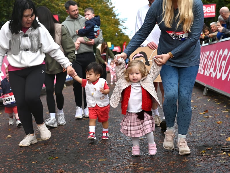 The Toddler Dash event got underway at 10.25am as part of the Mini and Junior events on Glasgow Green.