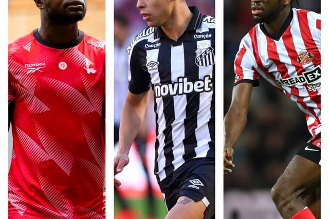 From left to right: Millenic Alli, Gustavo Caballero and Aji Alese have all moved on from stints with Pompey last season.