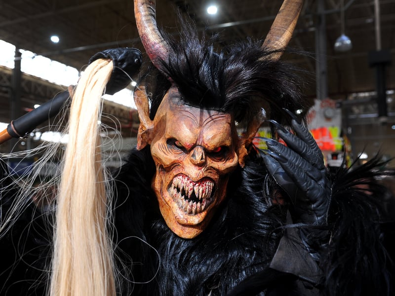 David Friar of  Krampus Yorkshire ahead of their parade in York.