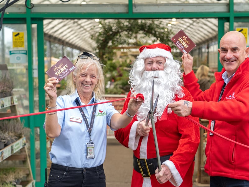 Carla Thorpe, Santa and Matt Muscat. Picture: Alec Chapman