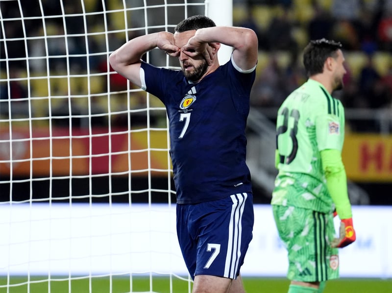 Plenty of industry but much like the rest of the midfielders, looked fatigued by the number of matches played. Came off for Ure towards the end as Scotland threw more men forward. 4