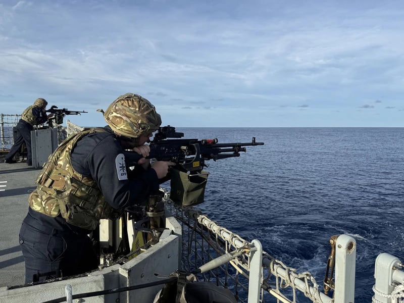 HMS Tamar is also forward deployed in the Indo-Pacific alongside her sister ship HMS Spey. She'll also play a role in Exercise Bersama Lima.