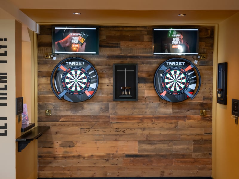 The dart boards the newly refurbished Sword Dancer pub in Handsworth. Photo: Greene King