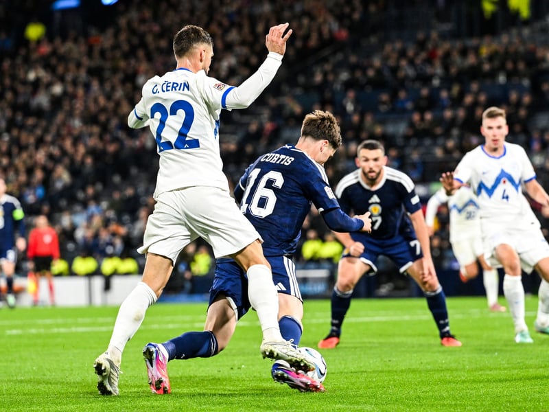 Promoted from the under-21 set-up, Curtis was asked to drive down the right-hand side. Tried to win a penalty on 77 minutes but the referee correctly waved it away; there was minimal contact. 2