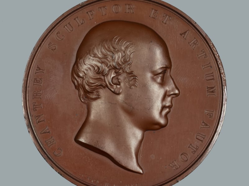 Profile portrait of British sculptor and painter Francis Legatt Chantrey (1781-1841). Creator: William Wyon.