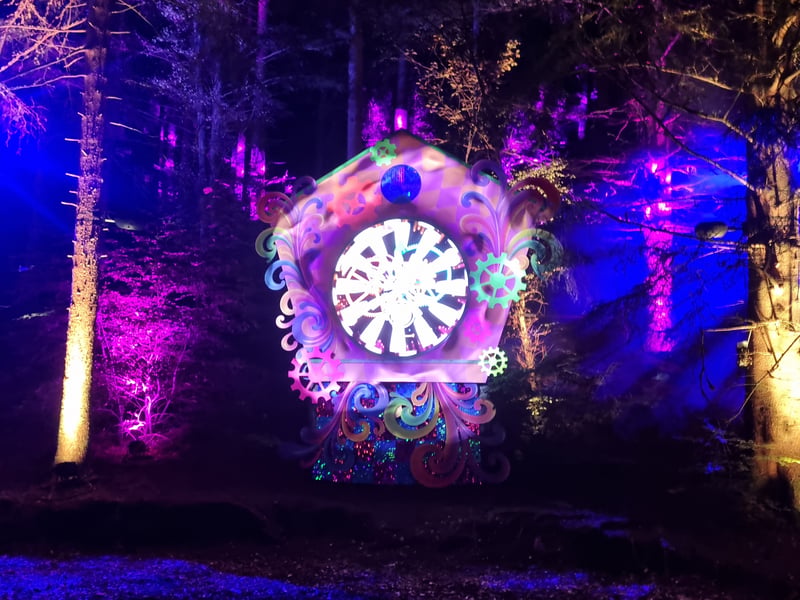 The huge talking clock installation is voiced by Alan Cumming