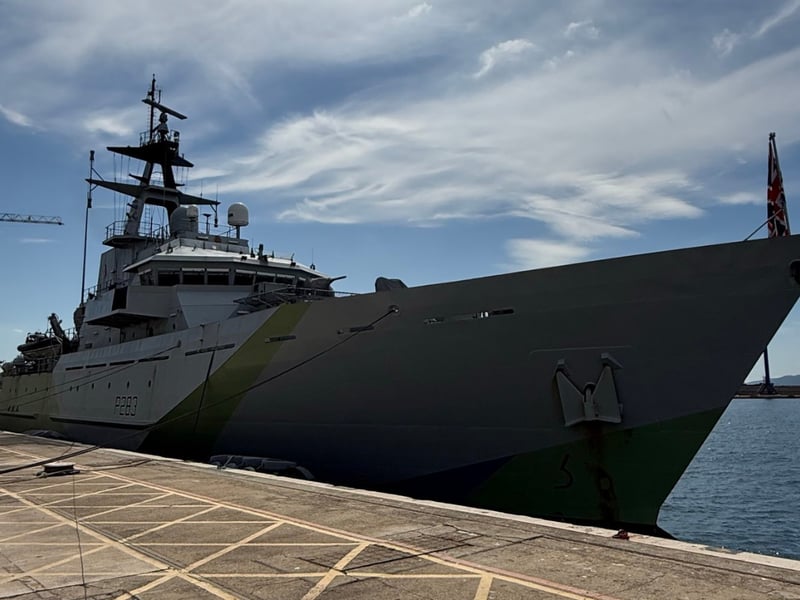 HMS Mersey has recently arrived in Gibraltar. She has recently undertaken several weeks of training, sharpening the skills of the ship's company.