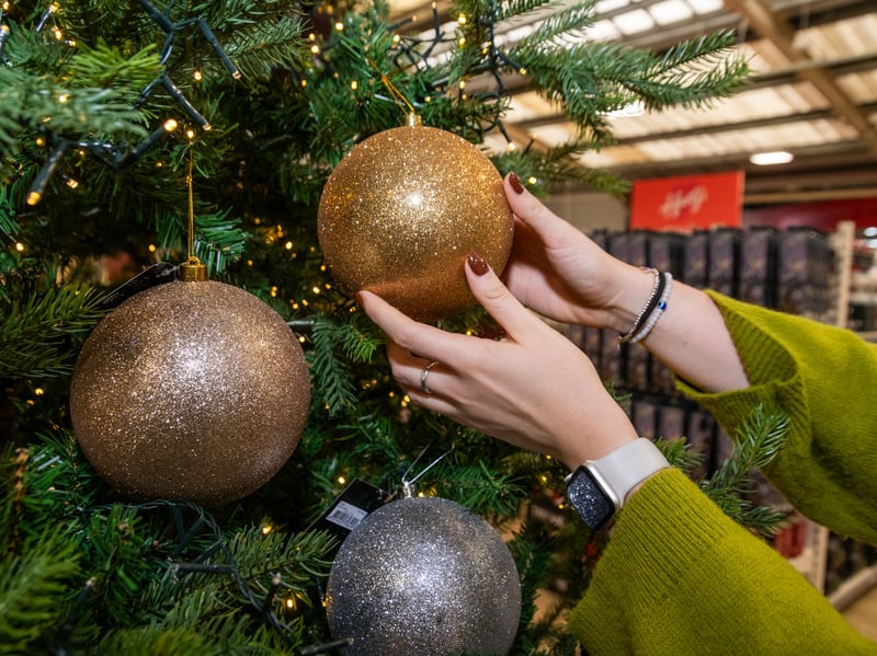 A selection of Christmas gifts for sale in store.