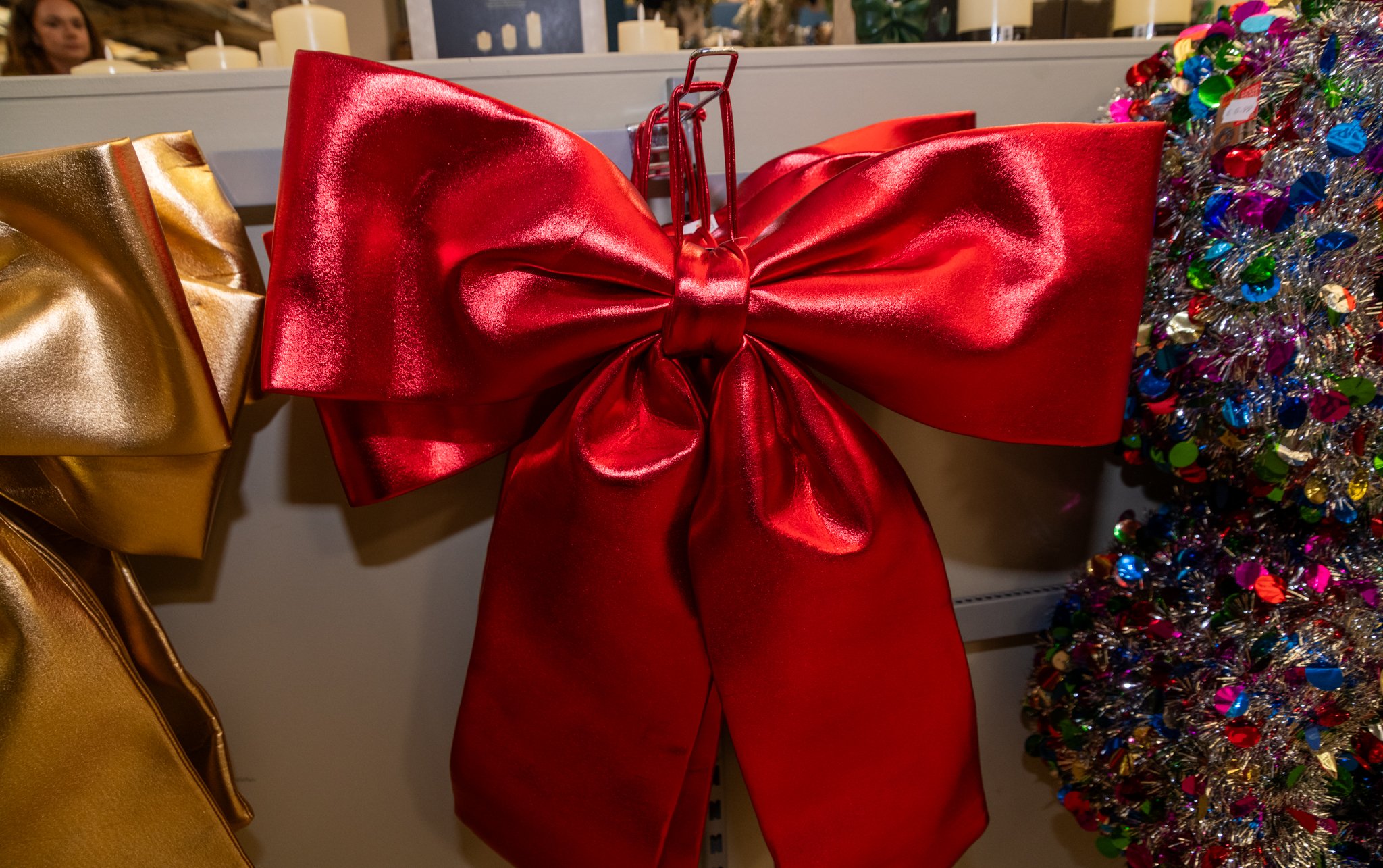 A selection of Christmas gifts for sale in store.