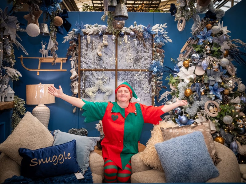 Donna Zaremba in one of the Christmas home displays.