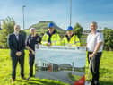 Northern Ireland Fire & Rescue Service (NIFRS) marked the beginning of construction on a new Fire Station in Cushendall with an official sod-cutting ceremony. Pictured L-R: Joe Smyth, Department of He