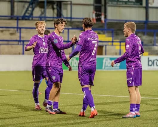Connor Murray and Lewis McGregor were both among the goals against Limavady United. Photo: Coleraine FC.