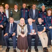 Mayor of Causeway Coast and Glens, Councillor Dawn Huggins pictured with Tournament Management Team and Directors of SuperCup NI during a reception held last week at Cloonavin.