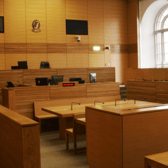 Inside courthouse
