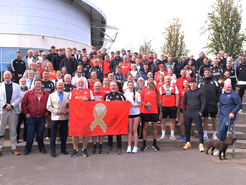 The family of Owen Jenkinson along with friends and supporters, are taking part in Owen's Challenge, to run or walk 5k a day to raise money for PACT (Parents' Association of Children with Tumours and Leukaemia). They recently ran from New York Stadium in honour of Ronnie Moore and were joined by representatives from Rotherham United and Rotherham United Supporters Club.