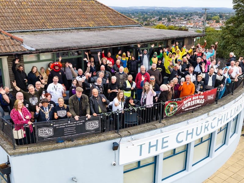 Bikers mark one year of Mental Health Motorbike meetings on Portsdown Hill