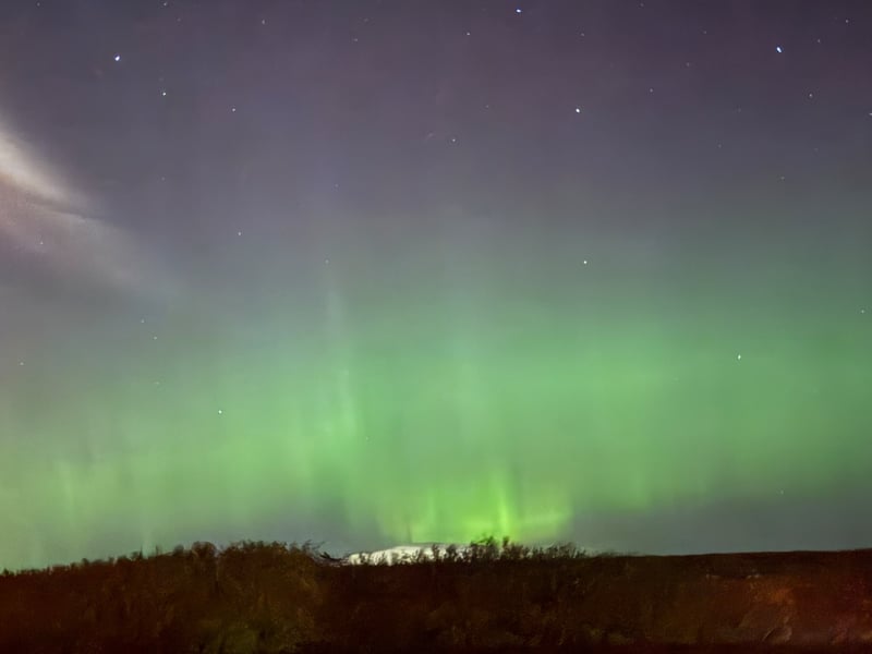 This stunning photo of the Northern Lights was taken on Saturday night in Armadale.