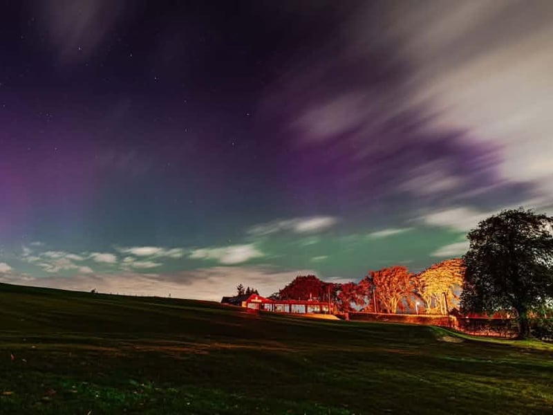 Peter Baird took this atmospheric photo of the Northern Lights from Harburn Golf Club in West Calder.
