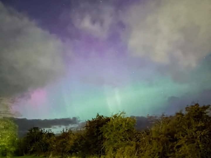 Rebecca Heibein from Raploch took this colourful picture of the Northern Lights over Stirling on Saturday