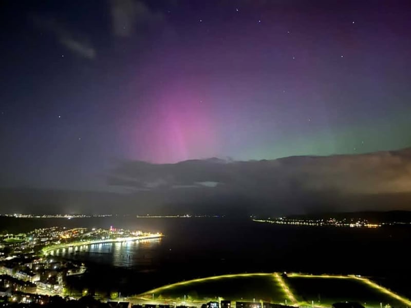 Morag Blair was lucky to capture this image of the Northern Lights from Lyle Hill, Greenock