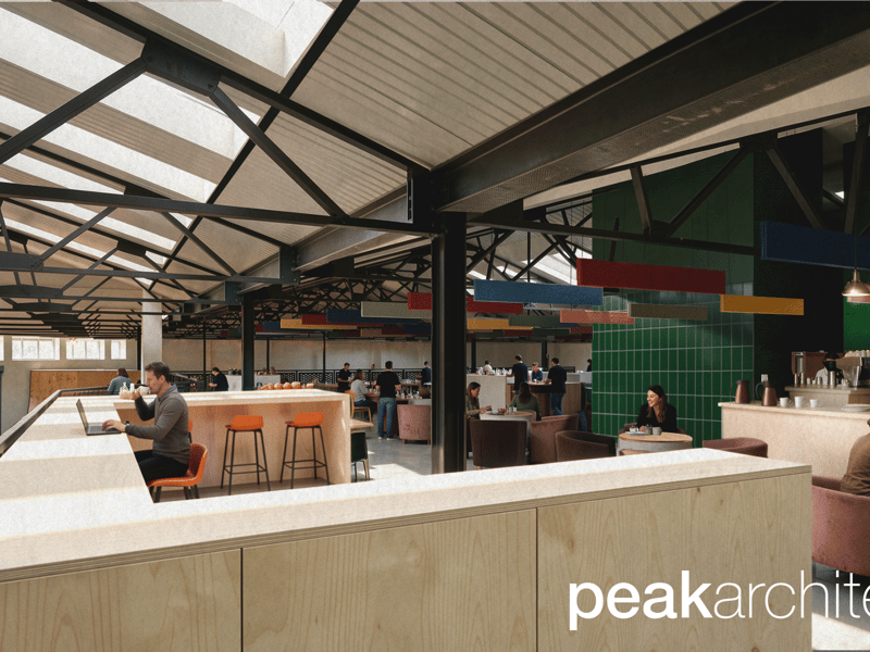How the cafe section would look at the Onboard Skate Park site. Photo: Peak Architects