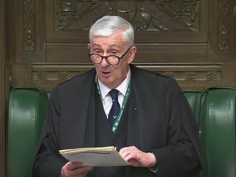 Speaker Sir Lindsay Hoyle