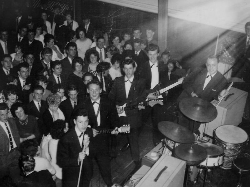 Well yes, you are right, these are not actually the Fab Four. But they did meet The Beatles. These are The Deltas, a Shrewsbury pop group who supported The Beatles at the Shrewsbury Music Hall on December 14, 1962. The picture was taken during that concert. John, Paul, George and Ringo, are no doubt still in the dressing room. The picture came from Roger Francis, who is third from left in the group line up.