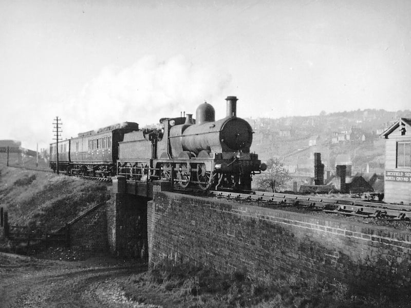 A GWR 0-6-0 Dean goods loco passing through Jackfield on a Bridgnorth-bound passenger train in 1939. It is close to Jackfield sidings. Jackfield area was hit by a landslip in 1952, which is one of a number of reasons why it is unlikely the SVR line between Bridgnorth and the Ironbridge Gorge will ever be revived, despite expensive stabilisation works in recent years.