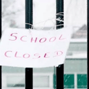 A generic school closed sign