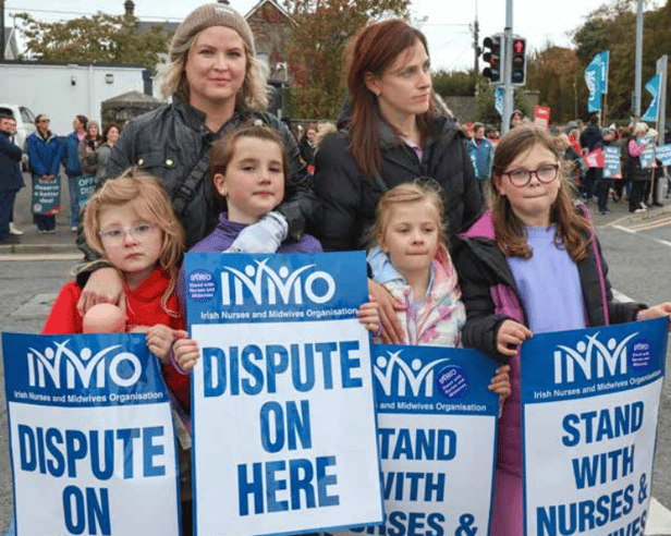 School pupils missing classes joined family members protesting outside UHG