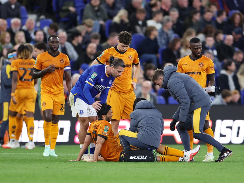 Wolves’ talisman is facing a spell on the sidelines with a knee injury he picked up in a cup game before the international break.