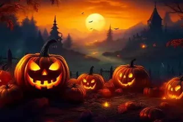 Cartoon Pumpkin Patch Halloween