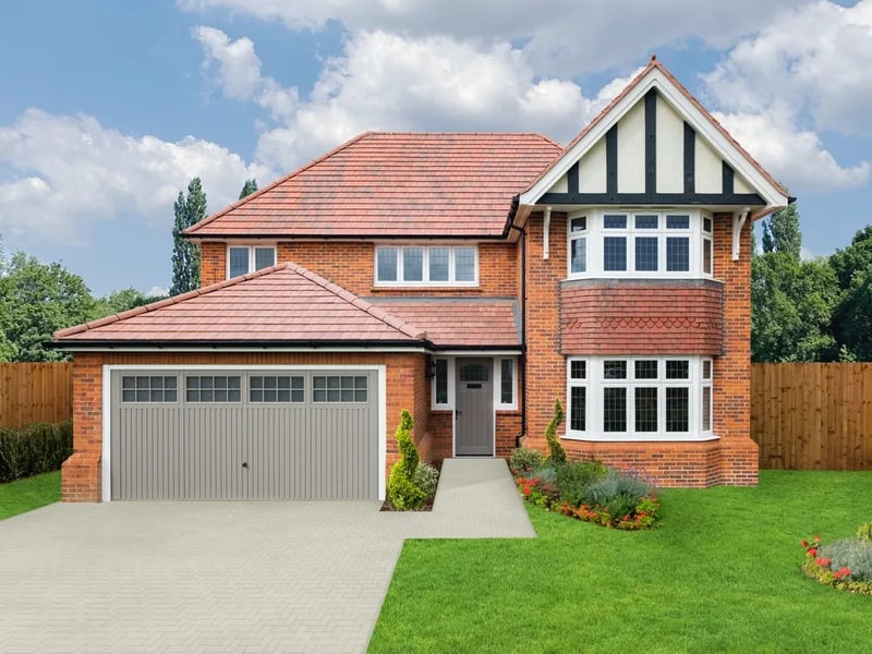 This four bedroom and three bathroom detached house is for sale with Redrow for £750,000