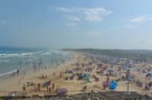 Summer crowds on Portrush’s East Strand