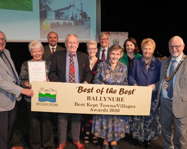 The winning team from Ballynure at the awards ceremony