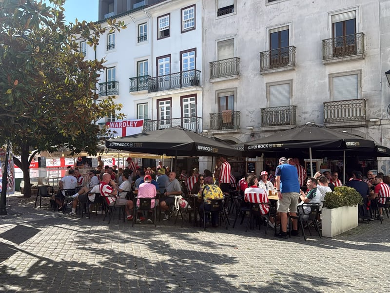 Sunderland fan takeover! Incredible scenes in Portugal.