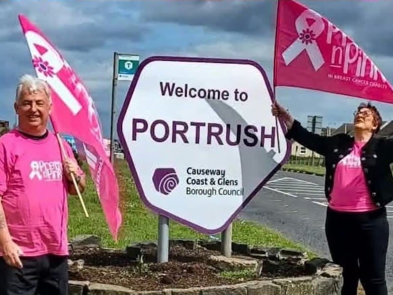 Ivan made it to Portrush after several days walking from Dungannon!