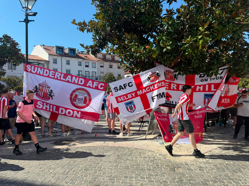 Sunderland fan takeover! Incredible scenes in Portugal.