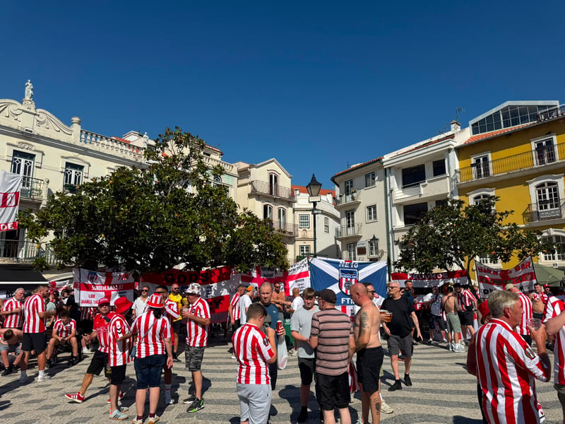 Sunderland fan takeover! Incredible scenes in Portugal.