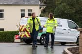 Lauren McGaughey, Openreach NI Director (right), with an Openreach engineer