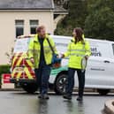 Lauren McGaughey, Openreach NI Director (right), with an Openreach engineer